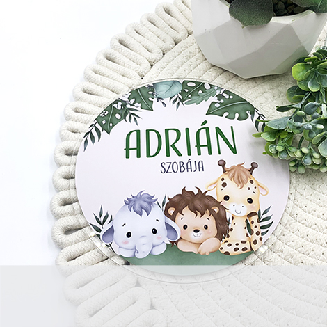 Gyerekszoba névtábla