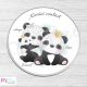 Panda családos tábla