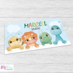 Dinós gyerekszoba ajtó névtábla - pvc alapon