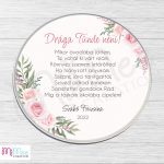 Virágos ajándék tábla rózsákkal - plexi alapon