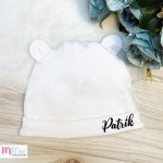 Újszülött baba sapka névvel