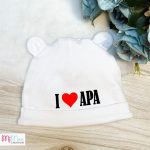 I love feliratos újszülött baba sapka egyedi megszólítással