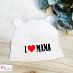 I love feliratos újszülött baba sapka egyedi megszólítással