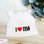 I love feliratos újszülött baba sapka egyedi megszólítással