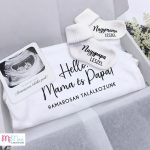 Bababejelentő ajándékcsomag nagyszülőknek – Hello, Mama és Papa szett