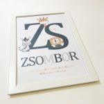 Betűs születési poszter - A/4-es méretben
