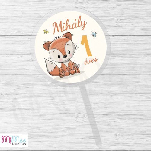 Mimee creation - Kisfiú rókás torta beszúró átlátszó alapon