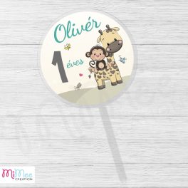 Mimee creation - Kislány macis torta beszúró átlátszó alapon