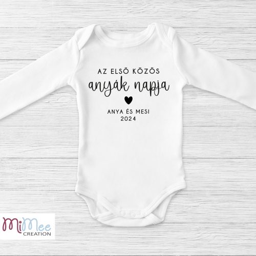 Első közös anyák napja feliratos baba body