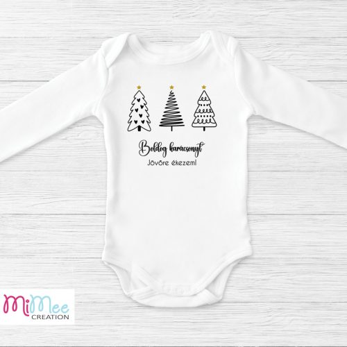 Boldog karácsonyt, jövőre érkezem - baba bejelentő body