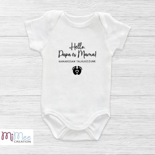 Hello, papa és mama - baba bejelentő body