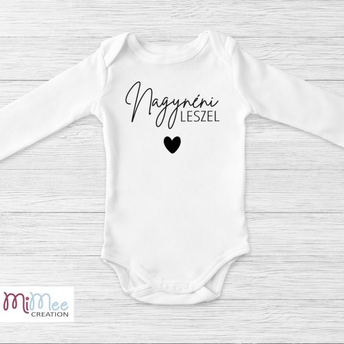Nagynéni leszel - bababejelentő body leendő nagynéninek