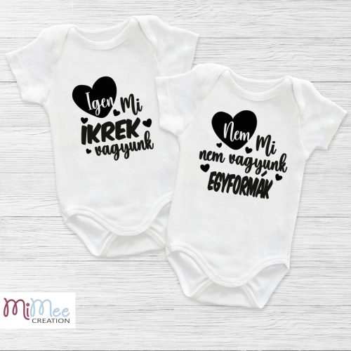 Nem vagyunk egyformák - baba body ikrek részére
