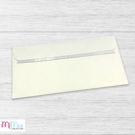Fekvő fehérarany színű boríték - 110x220mm
