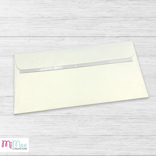 Fekvő fehérarany színű boríték - 110x220mm