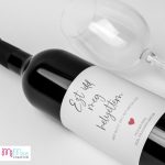 Ezt idd meg helyettem - baba bejelentő boros címke, üveg címke matrica