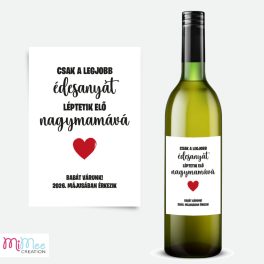   Csak a legjobbakat léptetik elő - baba bejelentő boros címke, üveg címke matrica