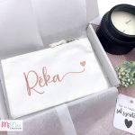 Lapos névre szóló doboz, díszcsomagolás