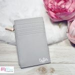 Feliratos kártyatartó - szürke