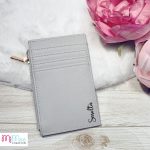 Feliratos kártyatartó - szürke