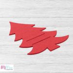 Karácsonyfás evőeszköz tartó - piros