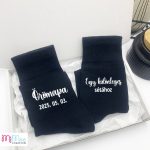 Egy különleges sétához - örömapa zokni névre szóló dobozban