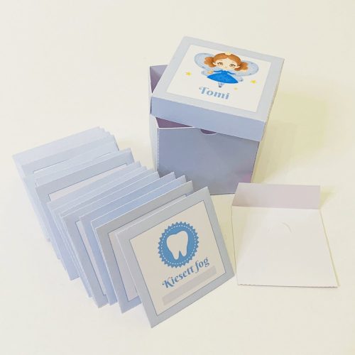 Foggyűjtő borítékok névre szóló dobozzal (kék)