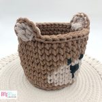 Maci - horgolt tároló (kicsi)