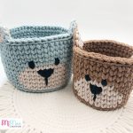 Maci - horgolt tároló (kicsi)