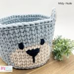 Maci - horgolt tároló (nagy)