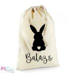 Háttal ülő nyuszis húsvéti zsák - kicsi