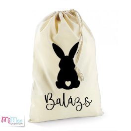 Háttal ülő nyuszis húsvéti zsák - kicsi