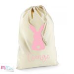 Háttal ülő nyuszis húsvéti zsák - kicsi