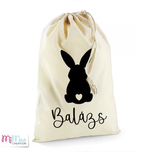 Háttal ülő nyuszis húsvéti zsák - nagy