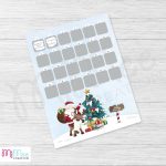 Mikulásos, szarvasos kaparós adventi élmény naptár