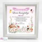 Tündéres kép keresztelőre - 3D képkerettel