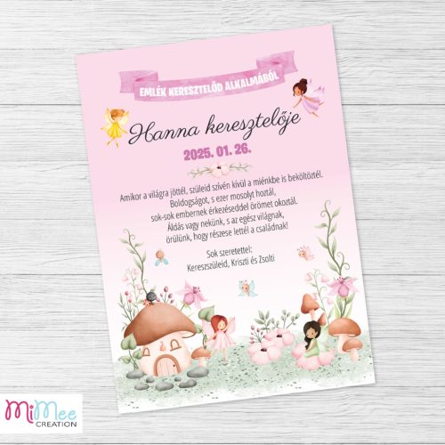 Tündéres kép keresztelőre - A/4