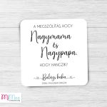 A megszólítás, hogy... - szöveges baba bejelentő lap, üdvözlő lap - 14x14 cm