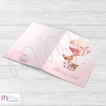 Léghajós őziés, állásajánlatos keresztszülő felkérő lap fényképpel - kinyitható A/4
