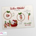 Mikulás váró alátét, tálca - szános