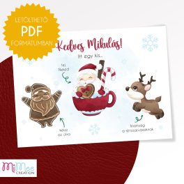   Mikulás váró alátét, tálca - kekszes - letölthető pdf