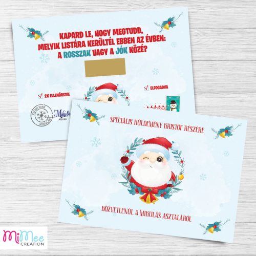 Mikulás melyik listájára kerültél idén? Kaparós levél a Mikulástól - Mikulás koszorú