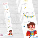 Szuperhős kisfiús magasságmérő