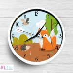 Erdei állatos falióra