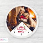 Falióra egy fényképpel és egyedi felirattal