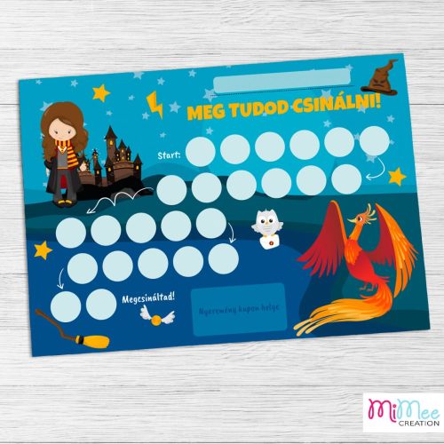Hermione grafikás ösztönző mágnestábla gyerekeknek - nagy csomag