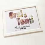 Pénzátadó képkeret nevekkel és fotó feliratos képpel - A/4-es méretben