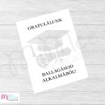 Pénzátadó kivágott lap ballagásra, érettségire, diplomaosztóra  - A/4-es méretben keret nélkül