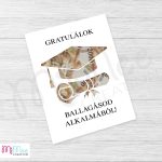 Pénzátadó kivágott lap ballagásra, érettségire, diplomaosztóra  - A/4-es méretben keret nélkül