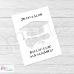 Pénzátadó kivágott lap ballagásra, érettségire, diplomaosztóra  - A/4-es méretben keret nélkül
